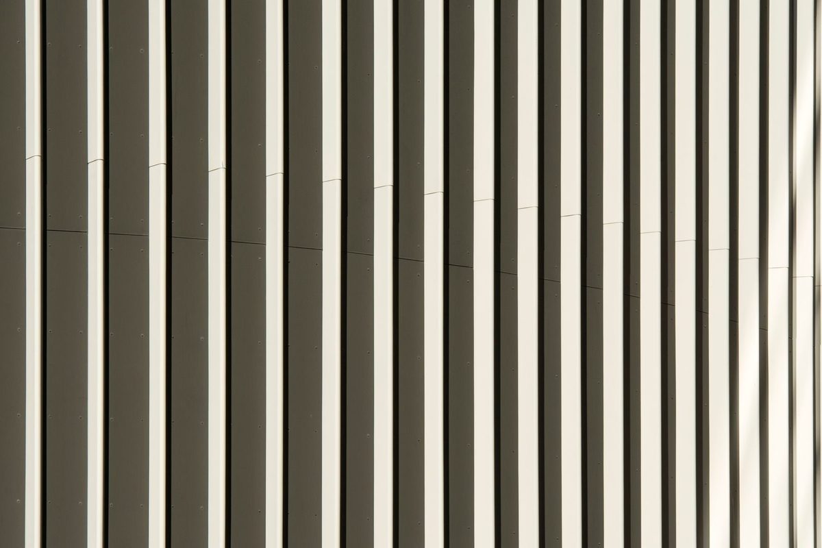 Polyester coated building facade